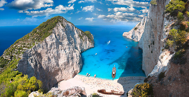 Die Navagio Bucht auf der Insel Zakynthos