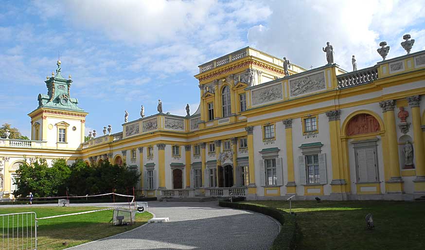 Der Sommerpalast von König Jan III. Sobieski in Wilanów aus dem 17. Jahrhundert.